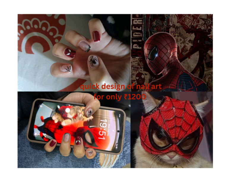 Spider-Man nail extensions